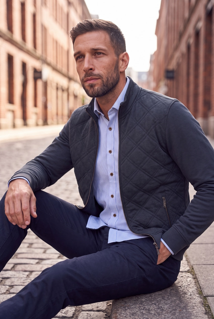 BUGATTI NAVY FULL ZIP HYBRID
