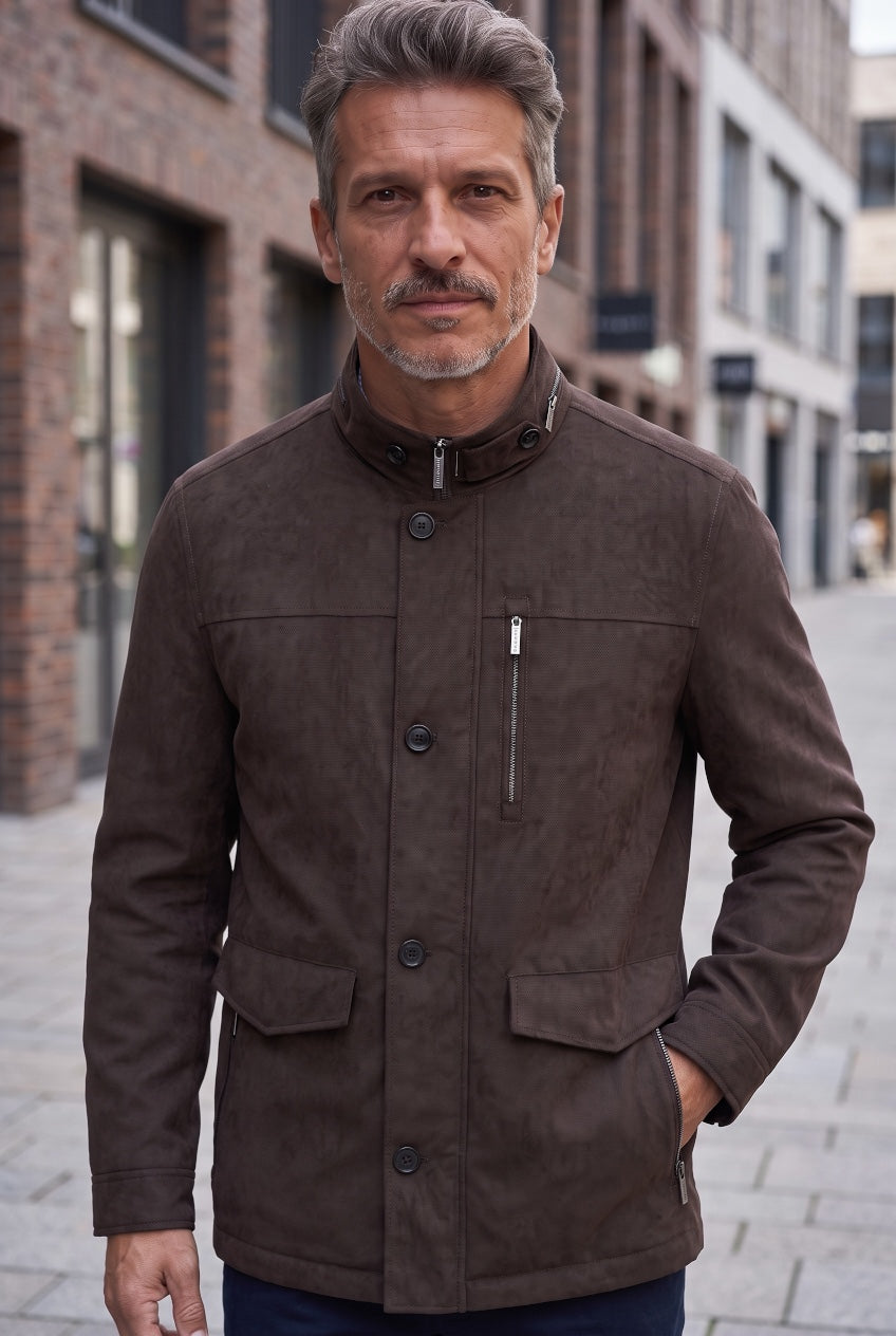 BUGATTI MOLESKIN TOBACCO COAT