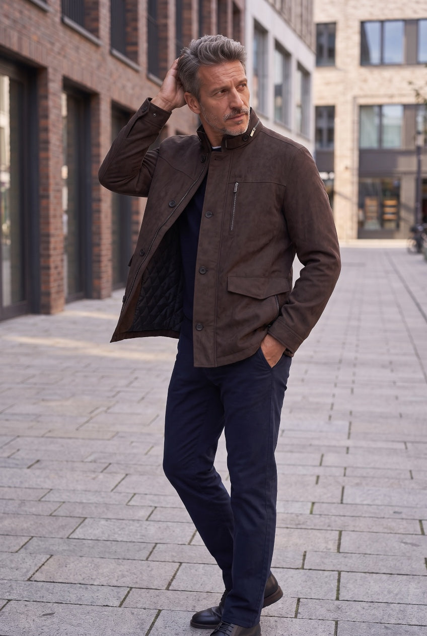 BUGATTI MOLESKIN TOBACCO COAT