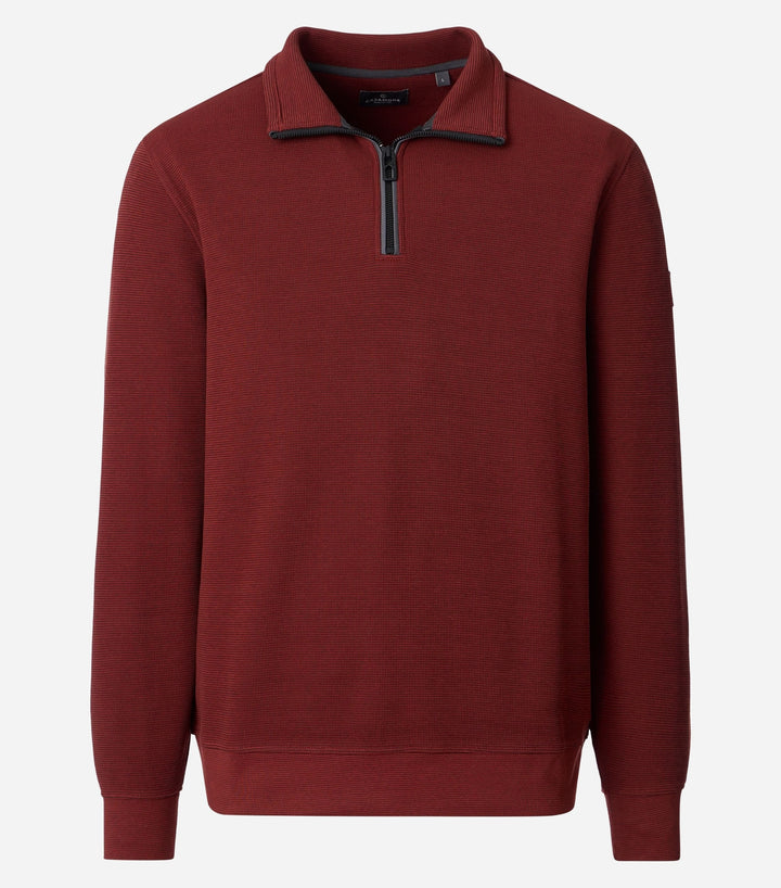 CASA MODA RUST 1/2 ZIP SWEAT