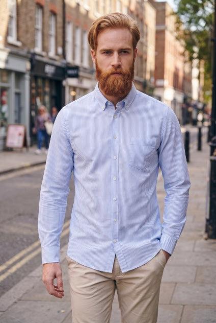 CASA MODA NAVY STRIPE SHIRT