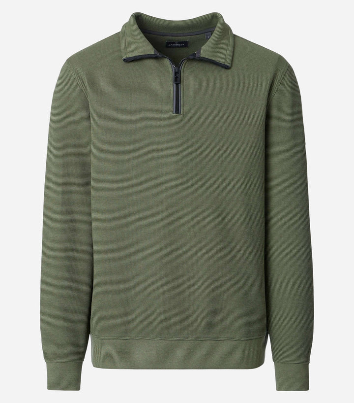 CASA MODA 1/2 ZIP GREEN SWEAT