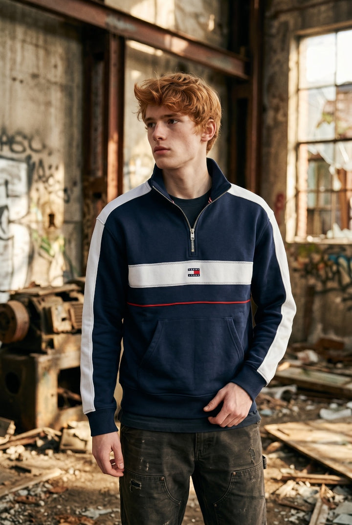 TOMMY JEANS CBLOCK ZIP SWEAT