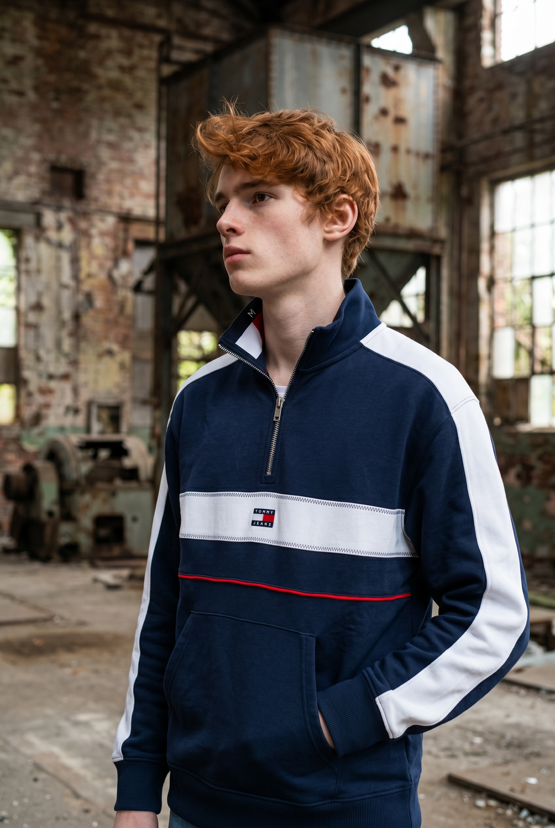 TOMMY JEANS CBLOCK ZIP SWEAT