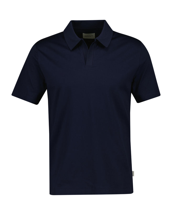 GANT PIMA COTTON CUBAN COLLAR  NAVY  POLO