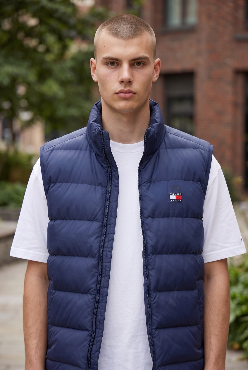 TOMMY JEANS  DARK BLUE LIGHT DOWN PACKABLE GILET