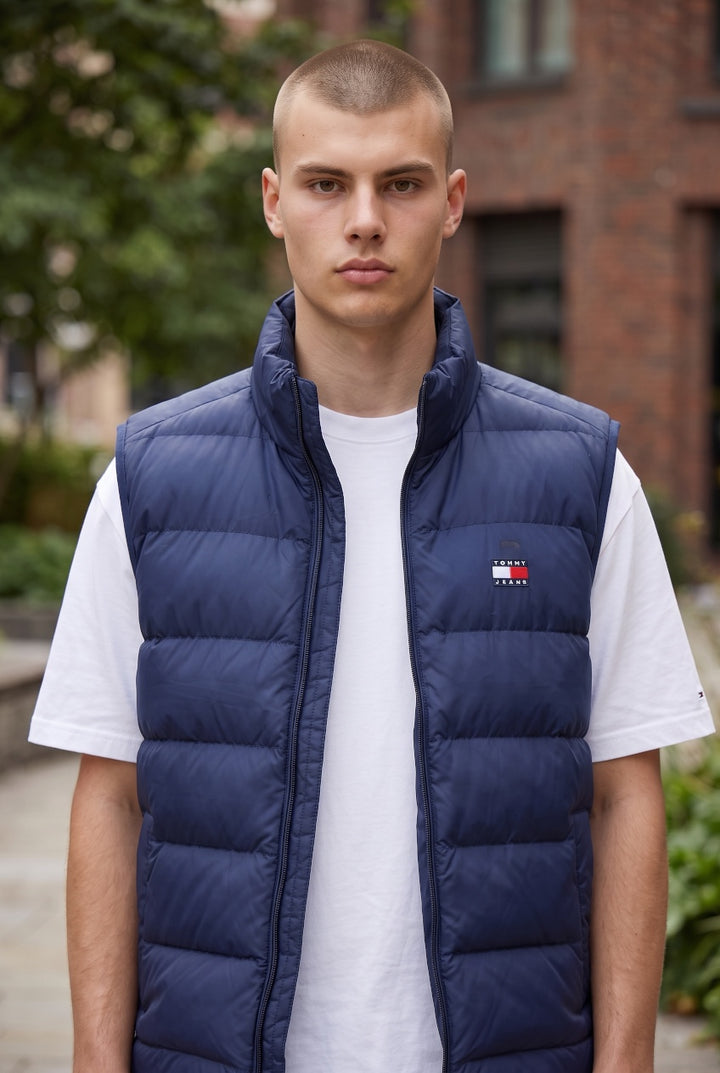 TOMMY JEANS  DARK BLUE LIGHT DOWN PACKABLE GILET
