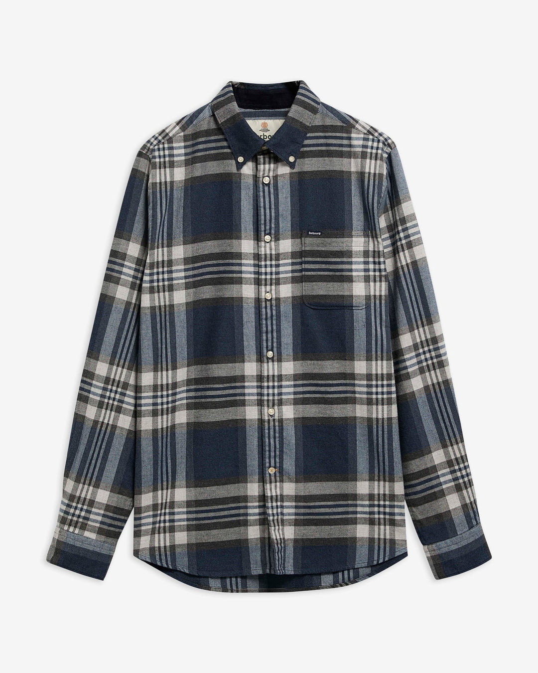 BARBOUR GREY MARL DOVEDALE TAILORED CHECK SHIRT
