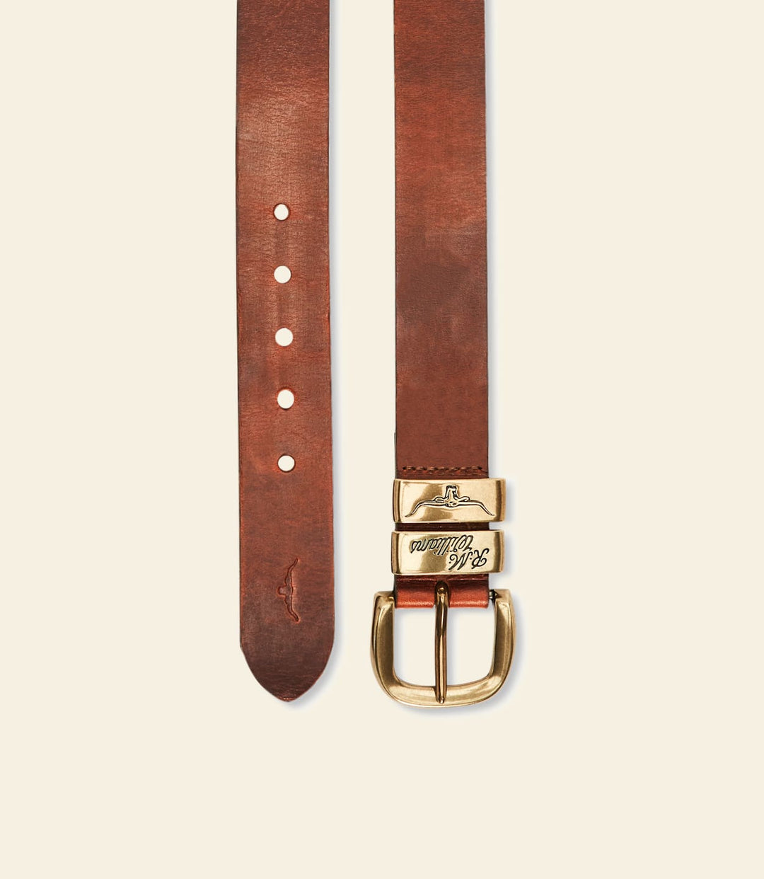 R.M WILLIAMS DROVER CARAMEL LEATHER BELT