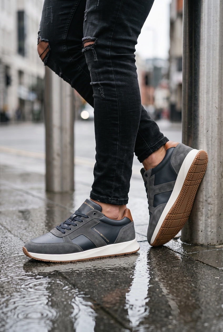 TOMMY HILFIGER FOOTWEAR ELEVATED BLUE HILFIGER MIX RUNNER