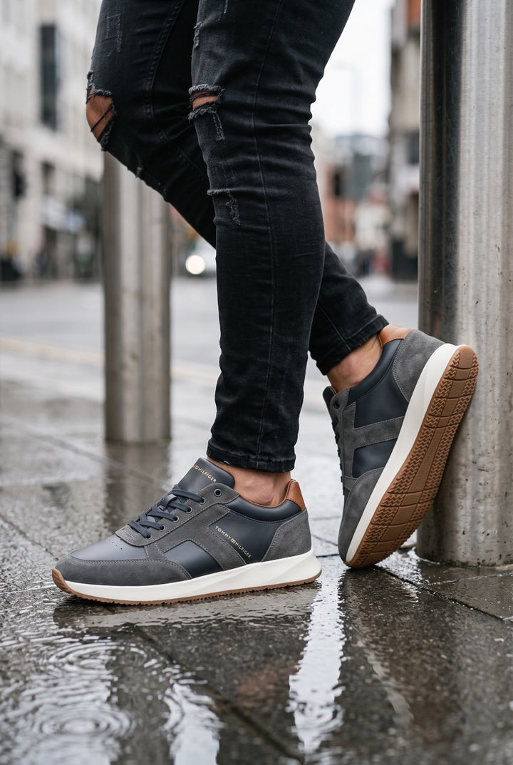 TOMMY HILFIGER FOOTWEAR ELEVATED BLUE HILFIGER MIX RUNNER