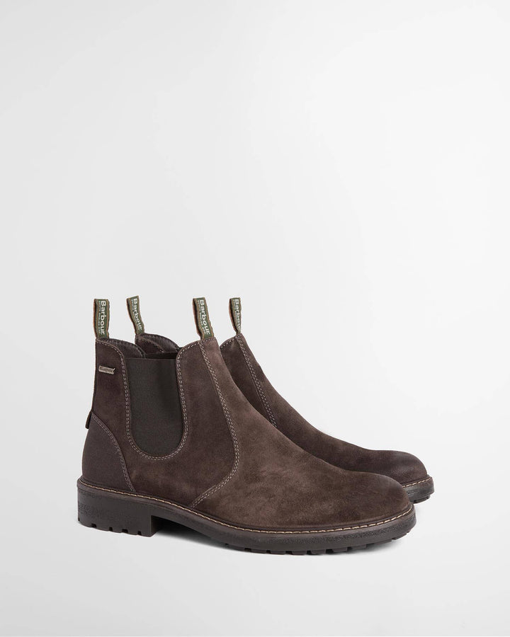 BARBOUR BROWN SUEDE WATERPROOF  EMBLETON CHELSEA BOOT