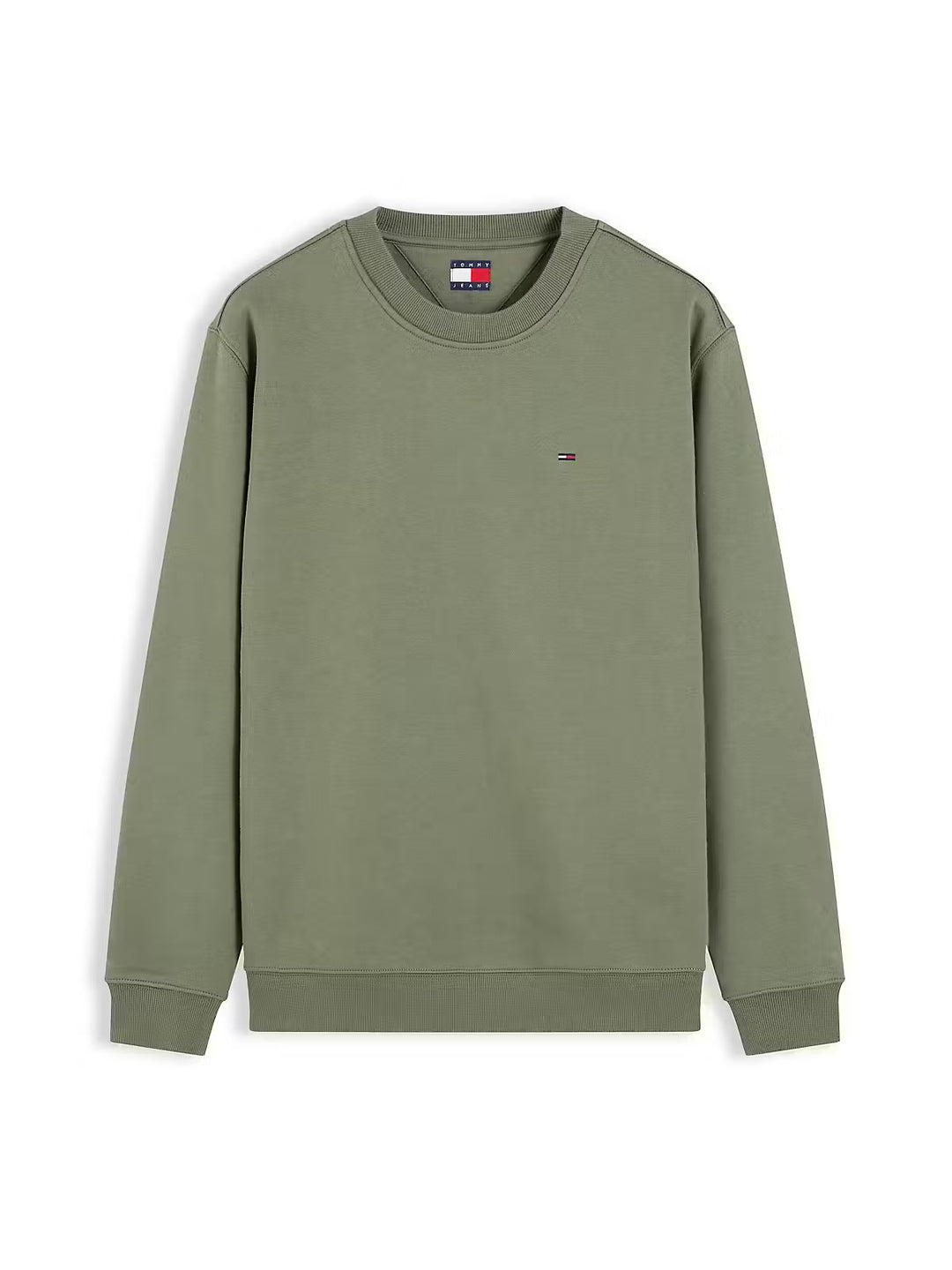 TOMMY JEANS  GREEN REGS FLAG CREW NECK SWEAT