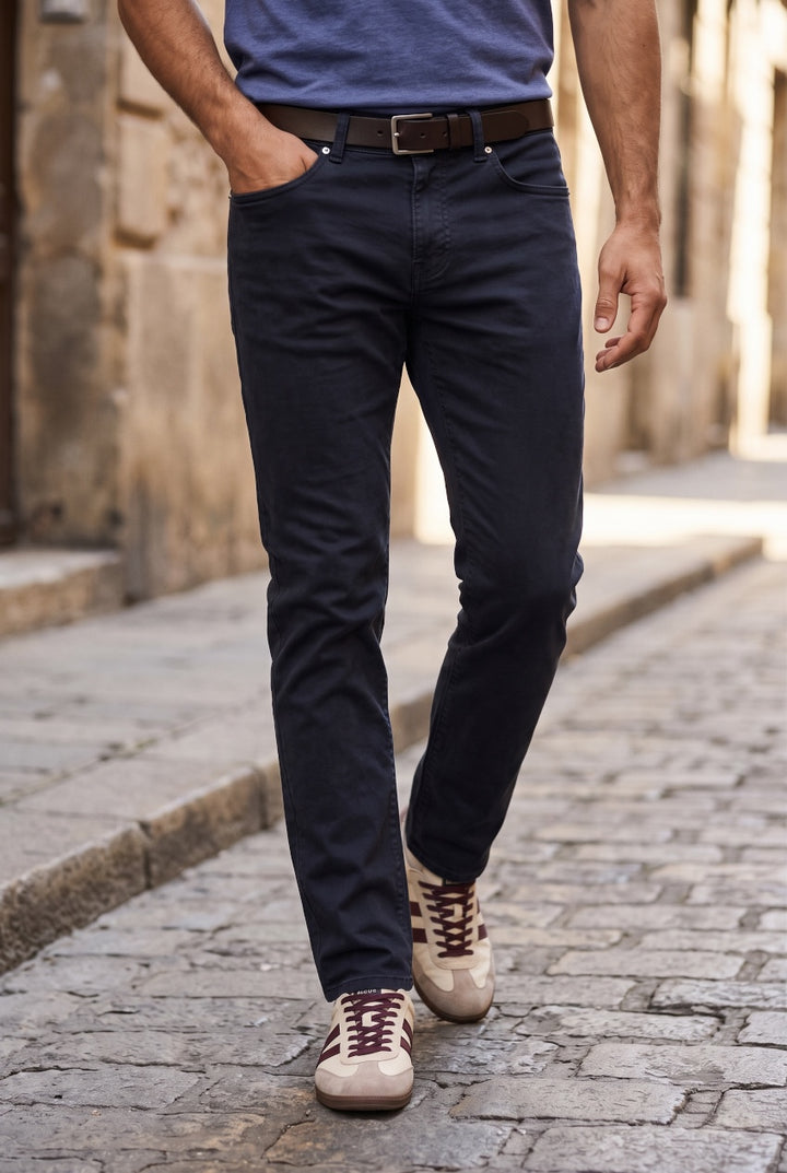 GANT SLIM COTTON LINEN NAVY JEANS