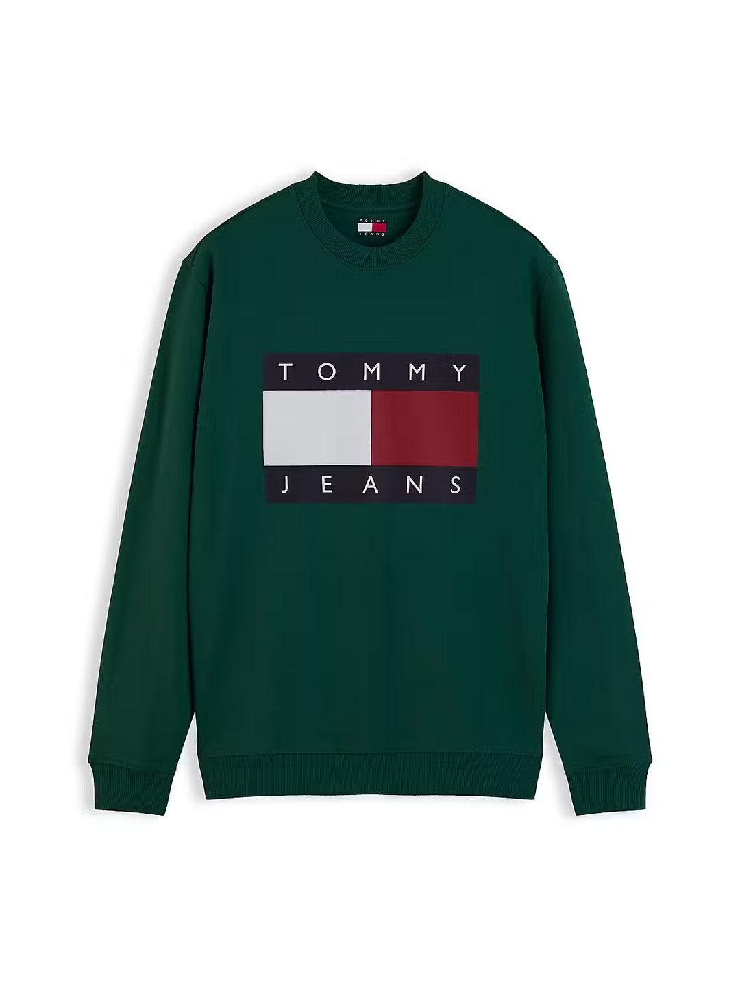 TJM GREEN REG BIG FLAG CREW NECK SWEAT