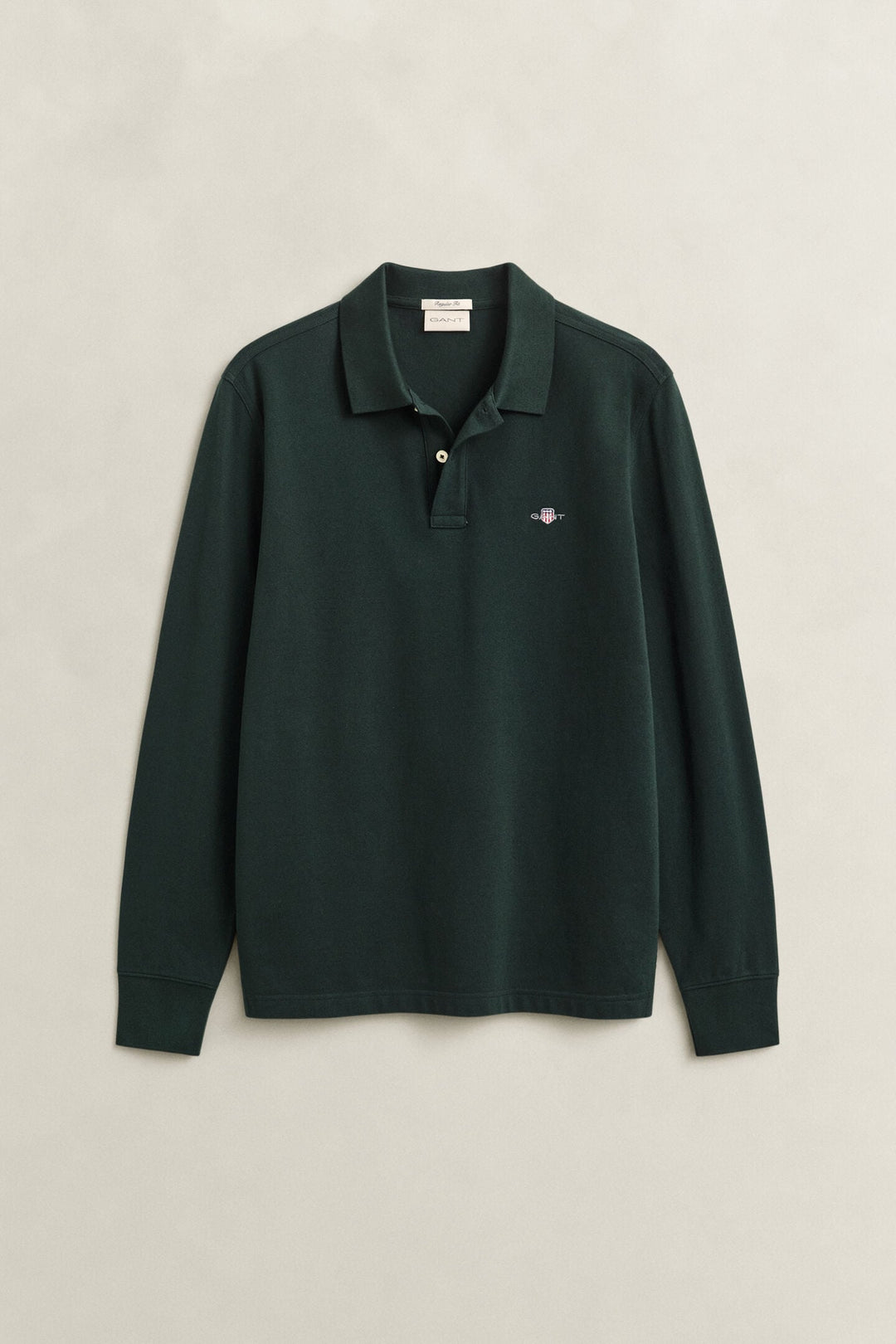 GANT TARTAN GREEN LS POLO SHIRT