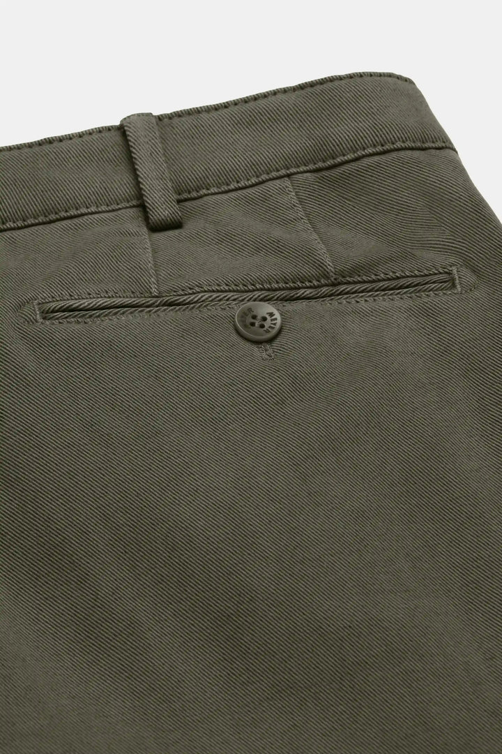 MEYER GREEN STRETCH WAISTBAND CHINOS