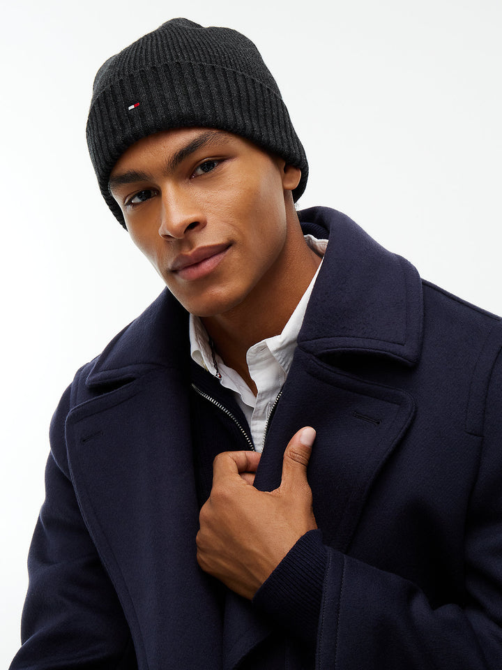 THA FLAG PIMA GREY COTTON BEANIE