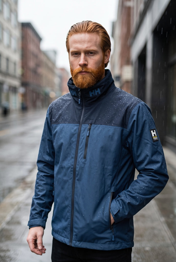 HELLY HANSEN AQUA BLUE CREW MIDLAYER