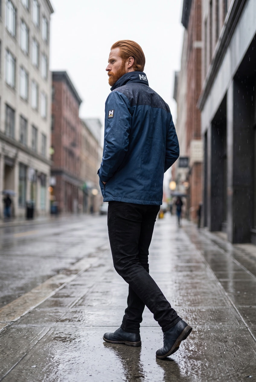 HELLY HANSEN AQUA BLUE CREW MIDLAYER