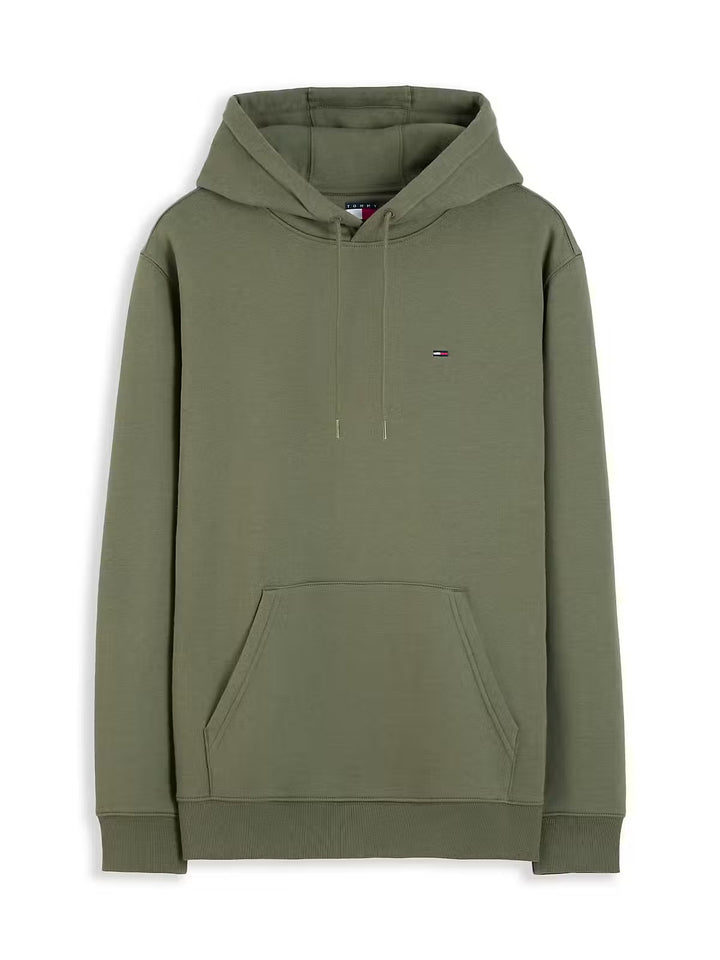 TOMMY JEANS  GREEN REG FLAG HOODIE