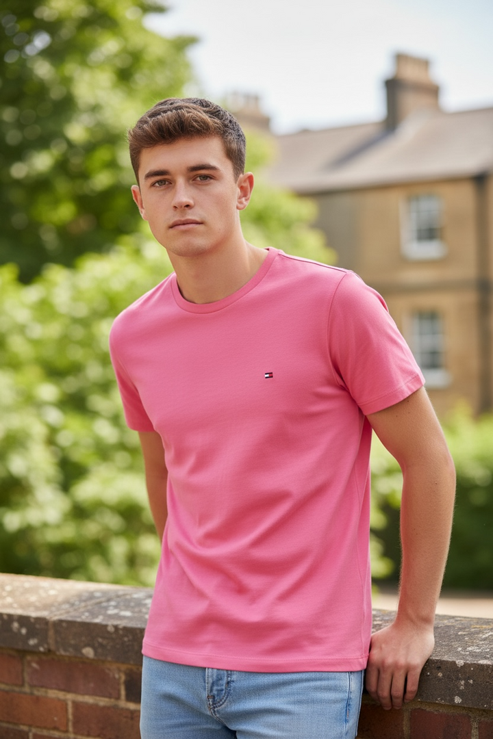 TOMMY HILFIGER SEASONAL PINK TEE