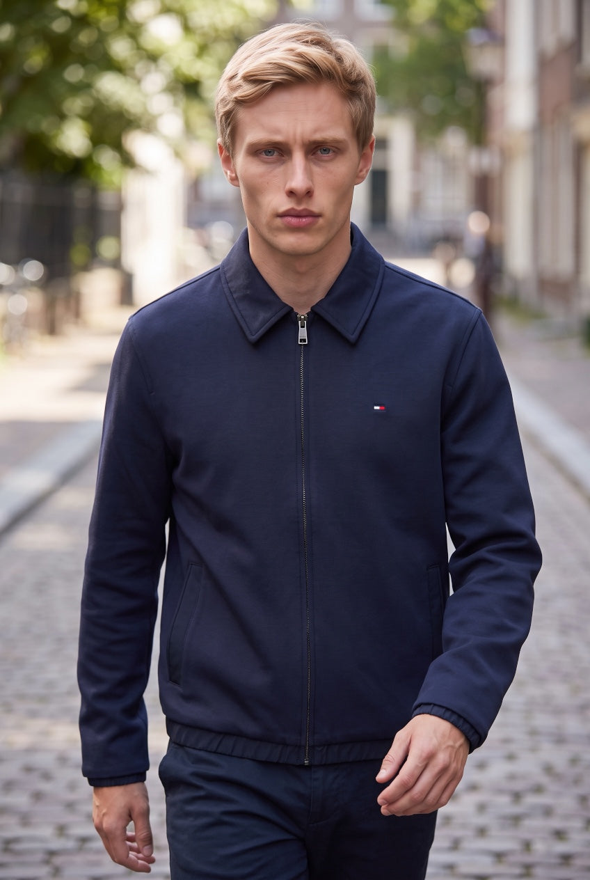 TOMMY HILFIGER NAVY MIX MEDIA REVERSIBLE JACKET