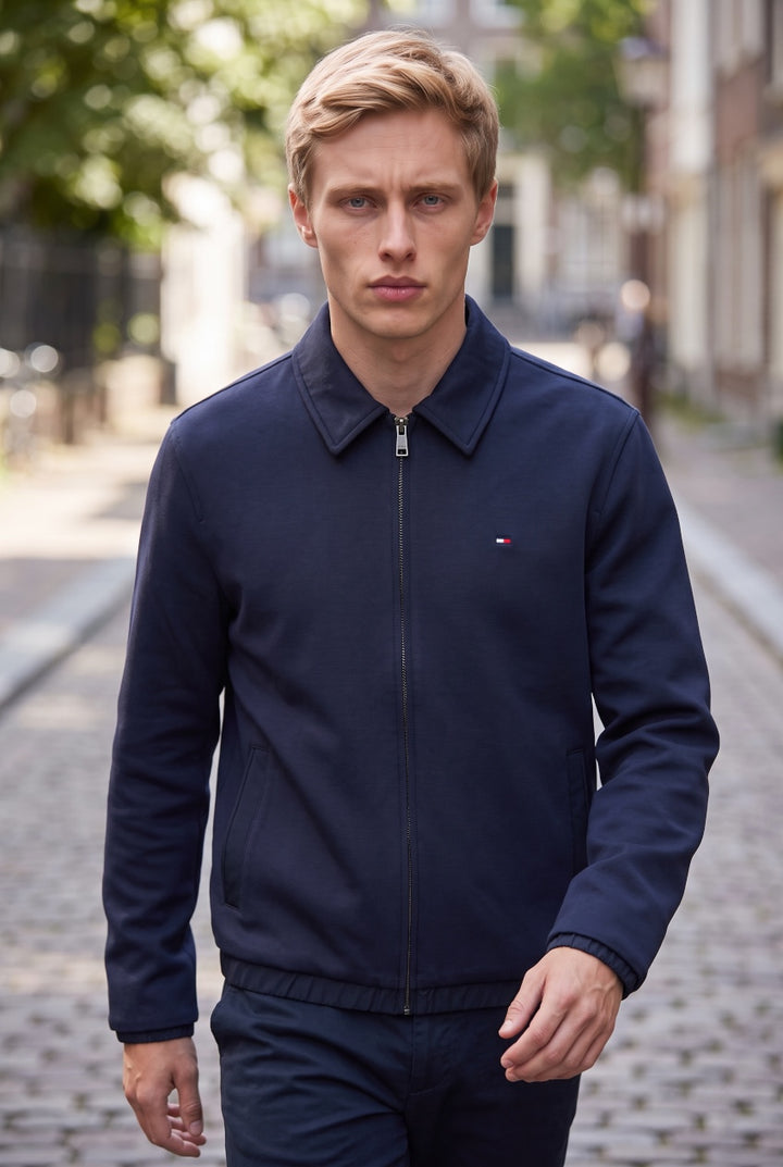 TOMMY HILFIGER NAVY MIX MEDIA REVERSIBLE JACKET