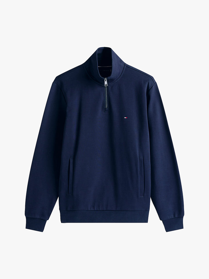 TOMMY HILFIGER  NAVY ESSENTIAL INTECHNO 1/4 ZIP SWEAT