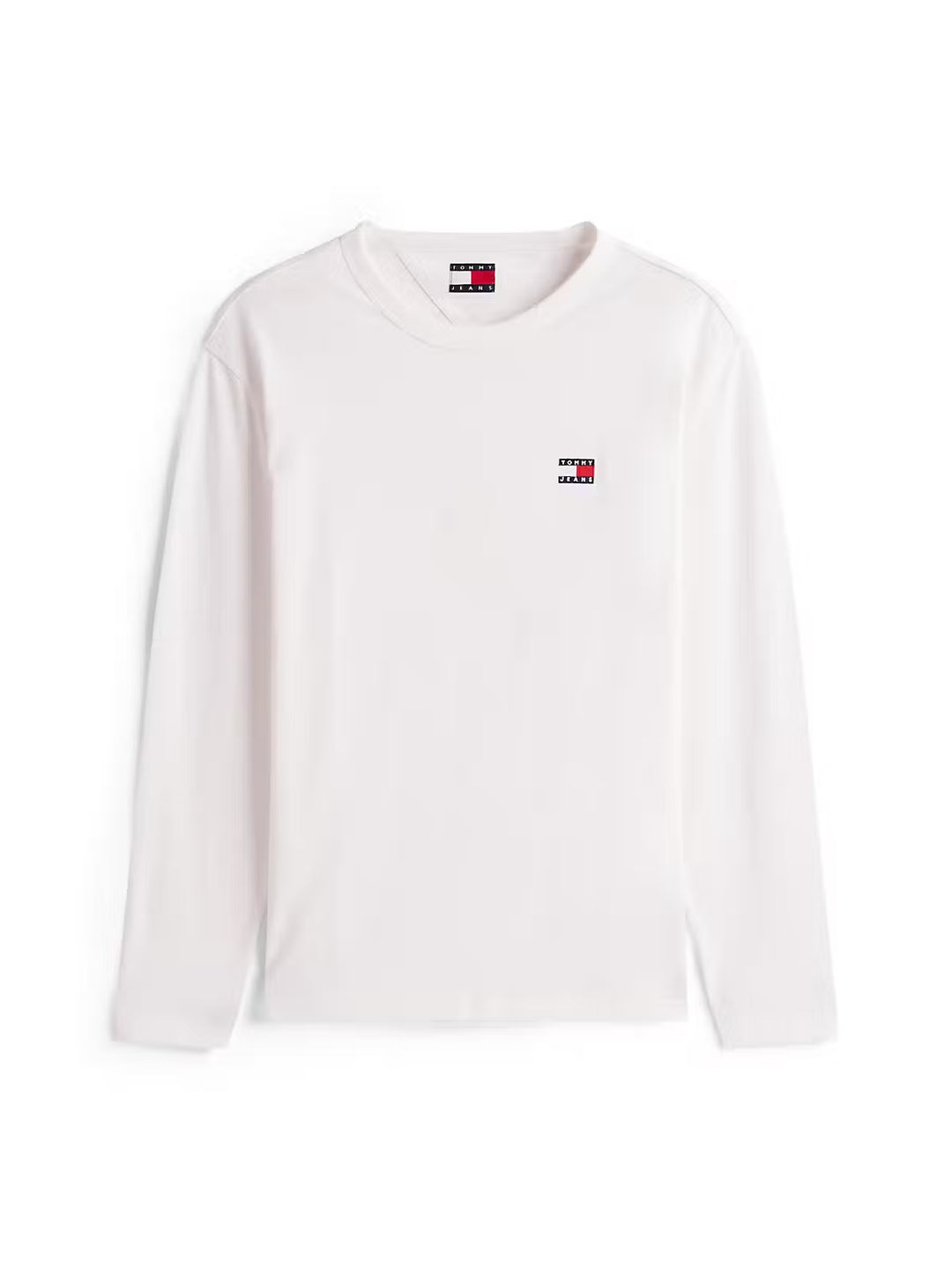 TOMMY JEANS  WHITE LONG SLEEVE  REG BADGE TEE