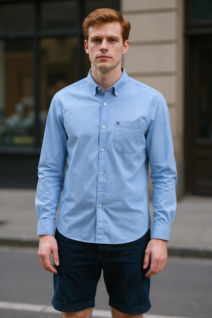 TOMMY HILFIGER LIGHT BLUE  OXFORD SHIRT