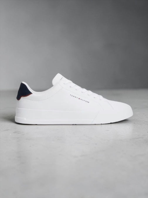 TOMMY HILFIGER  COURT WHITE LTH DETAIL ESS  SHOE