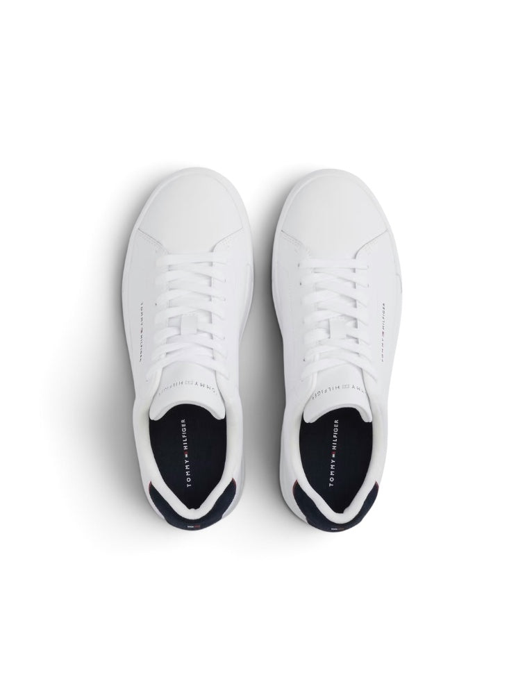 TOMMY HILFIGER  COURT WHITE LTH DETAIL ESS  SHOE