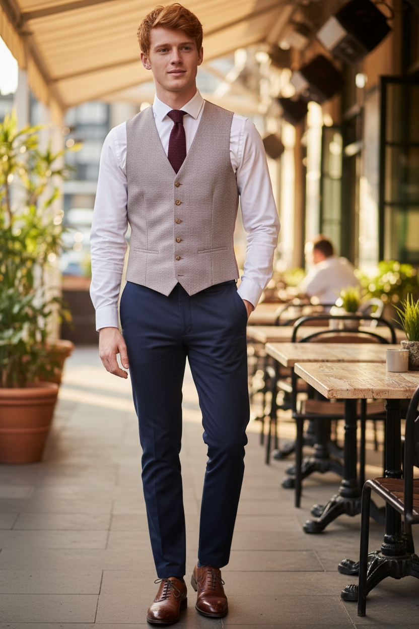 BENETTI LUCAS BLUSH WAISTCOAT