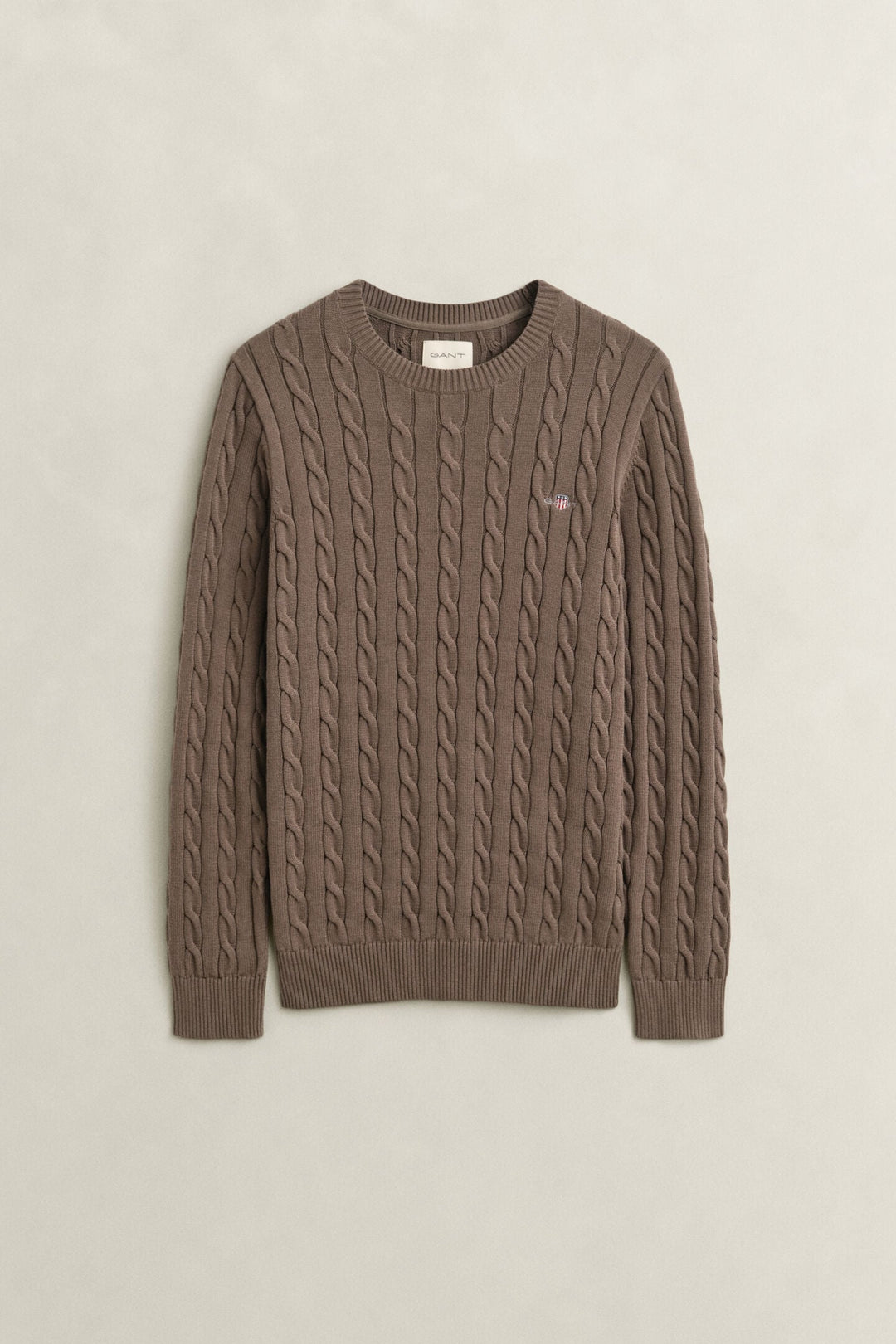GANT MELANGE CLASSIC CABLE KNIT SWEAT