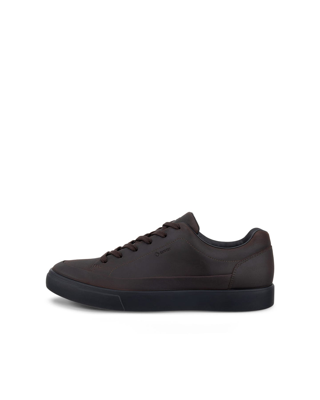 ECCO Soft 10 low-top lace-up sneaker, dark brown leather upper and cushioned sole