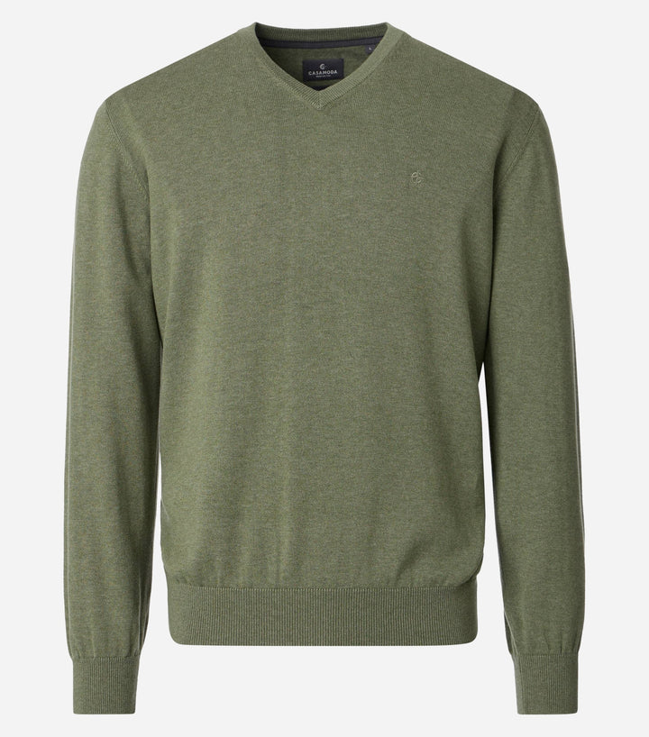 CASA MODA V NECK GREEN SWEATER