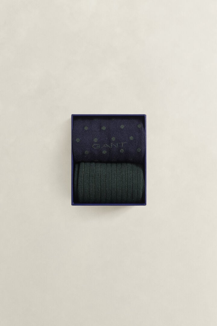 GANT 2 PACK NAVY DOT SOCKS