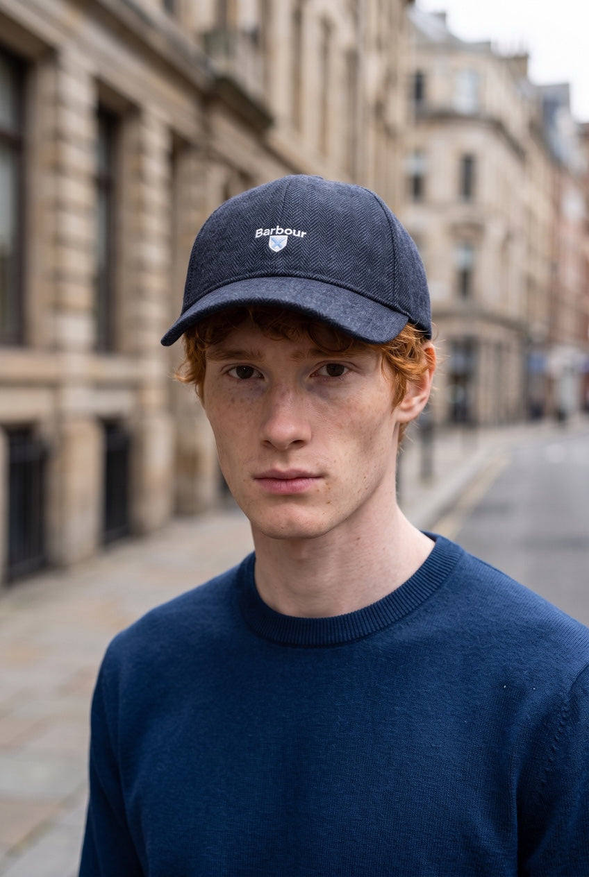 BARBOUR NAVY BARLOW CAP