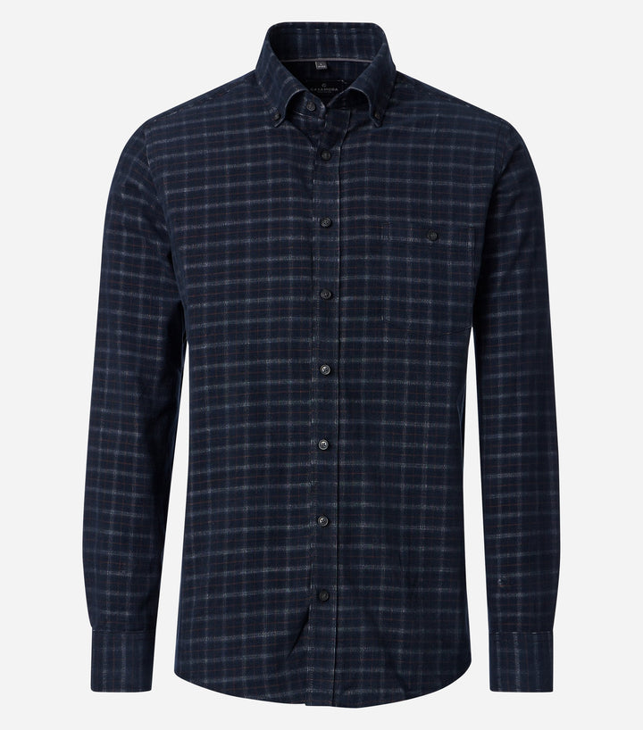 CASA MODA NAVY CHECK SHIRT