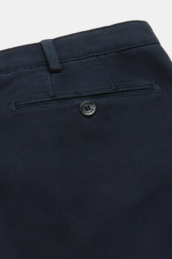 MEYER NAVY STRETCH WAISTBAND CHINOS