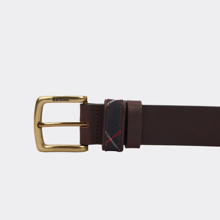 BARBOUR BROWN ESK LEATHER BELT