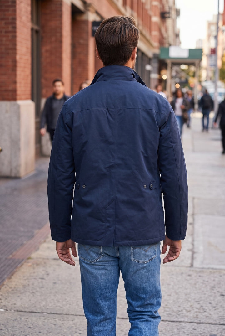 BARBOUR OGSTON NAVY WATERPROOF JACKET