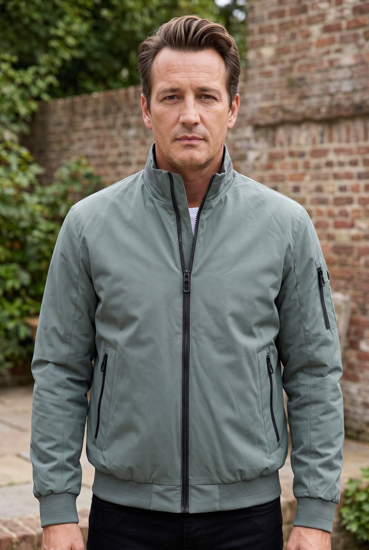 CASA MODA OLIVE BOMBER JACKET