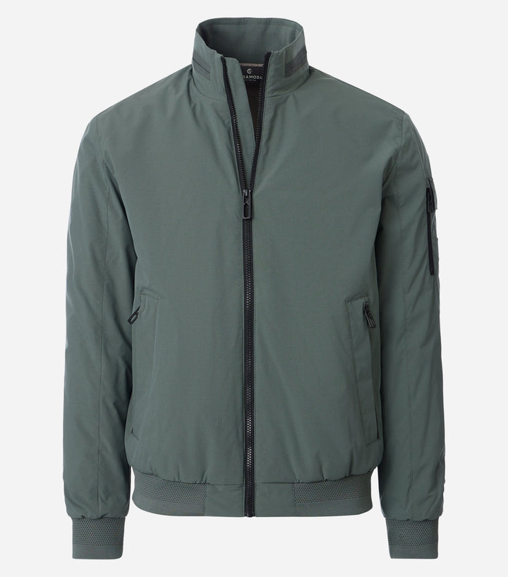 CASA MODA OLIVE BOMBER JACKET