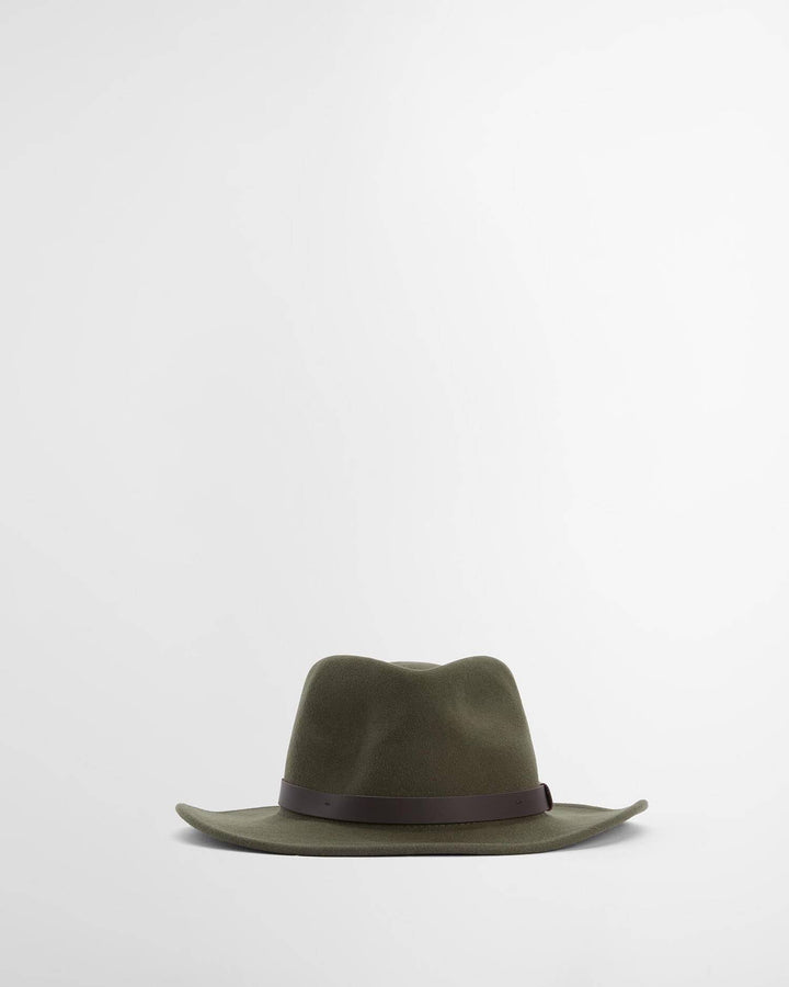 BARBOUR OLIVE CRUSHABLE BUSHMAN HAT