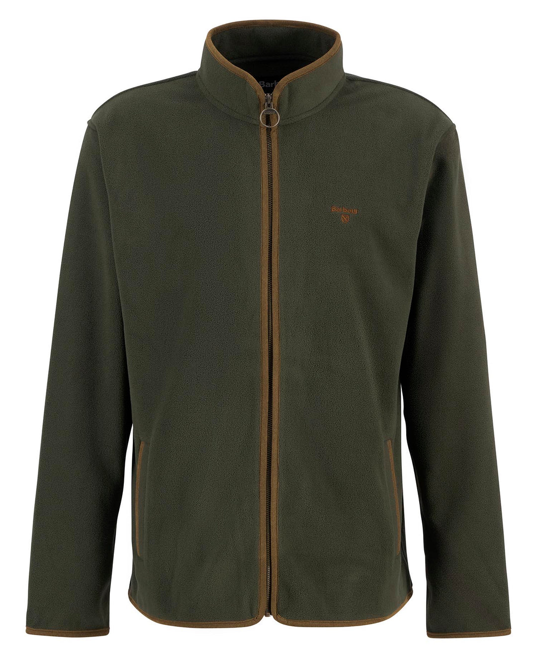 BARBOUR OLIVE HARWOOD ZIP TRU FLEECE