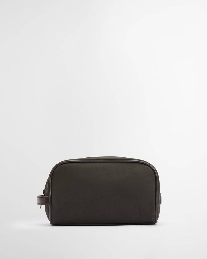 BARBOUR OLIVE WAX WASHBAG