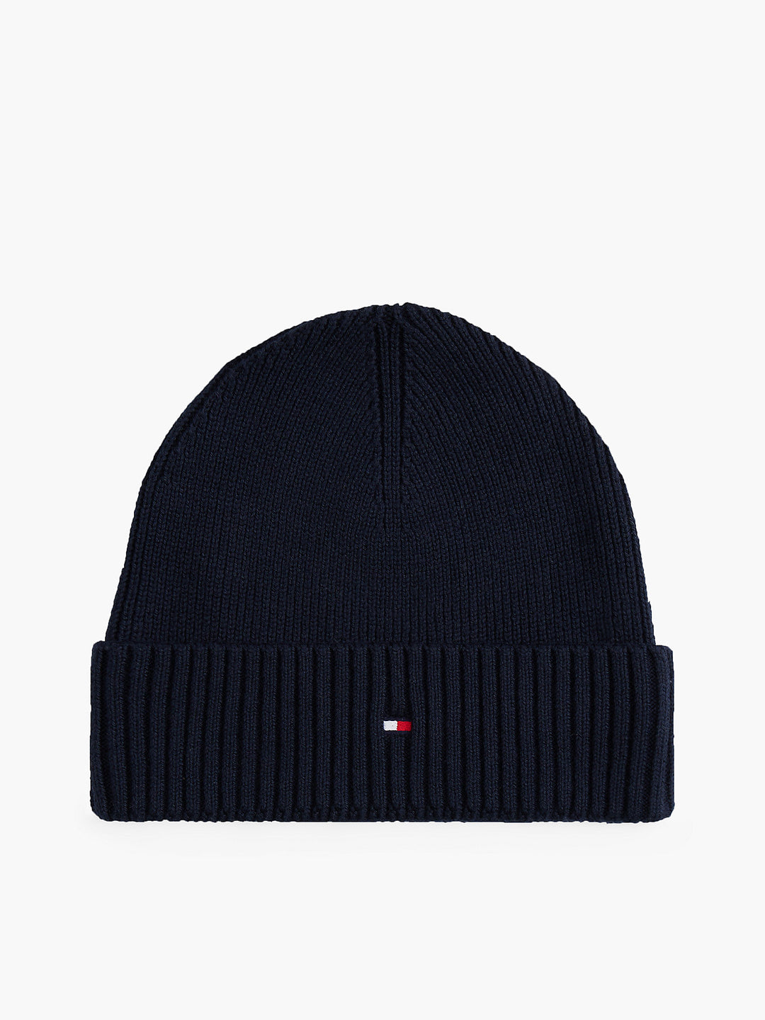 TOMMY HILFUGER  NAVY  BLUE FLAG PIMA COTTON BEANIE