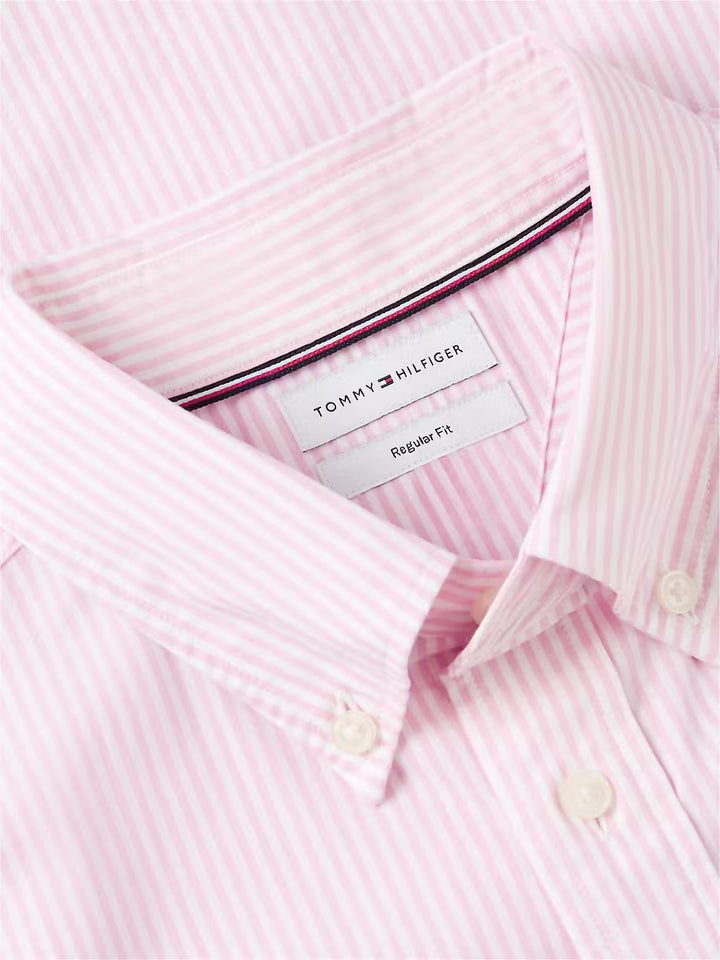 TOMMY HILFIGER POP PINK STRIPE SS SHIRT
